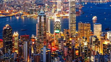 Scenic view of Hong Kong skyline