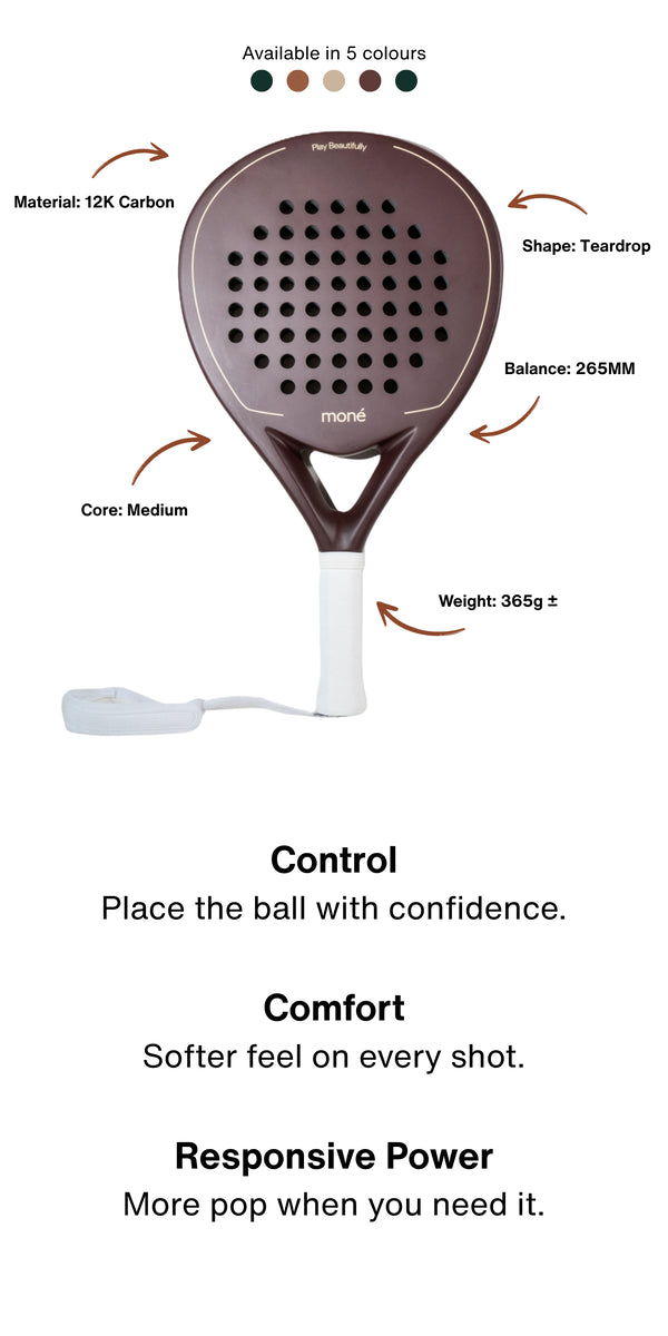 Control: Place the ball with confidence. Comfort: Softer feel on every shot. Responsive Power: More pop when you need it.