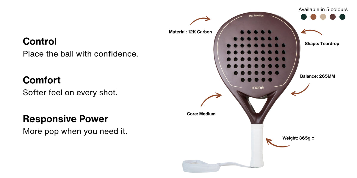 Control: Place the ball with confidence. Comfort: Softer feel on every shot. Responsive Power: More pop when you need it.