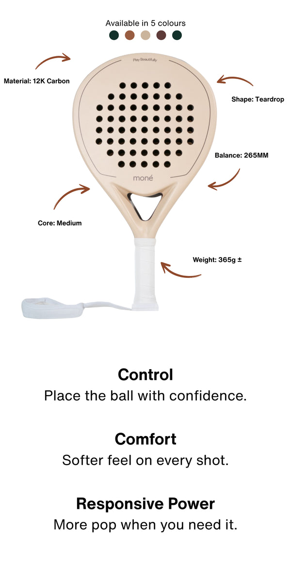 Control: Place the ball with confidence. Comfort: Softer feel on every shot. Responsive Power: More pop when you need it.