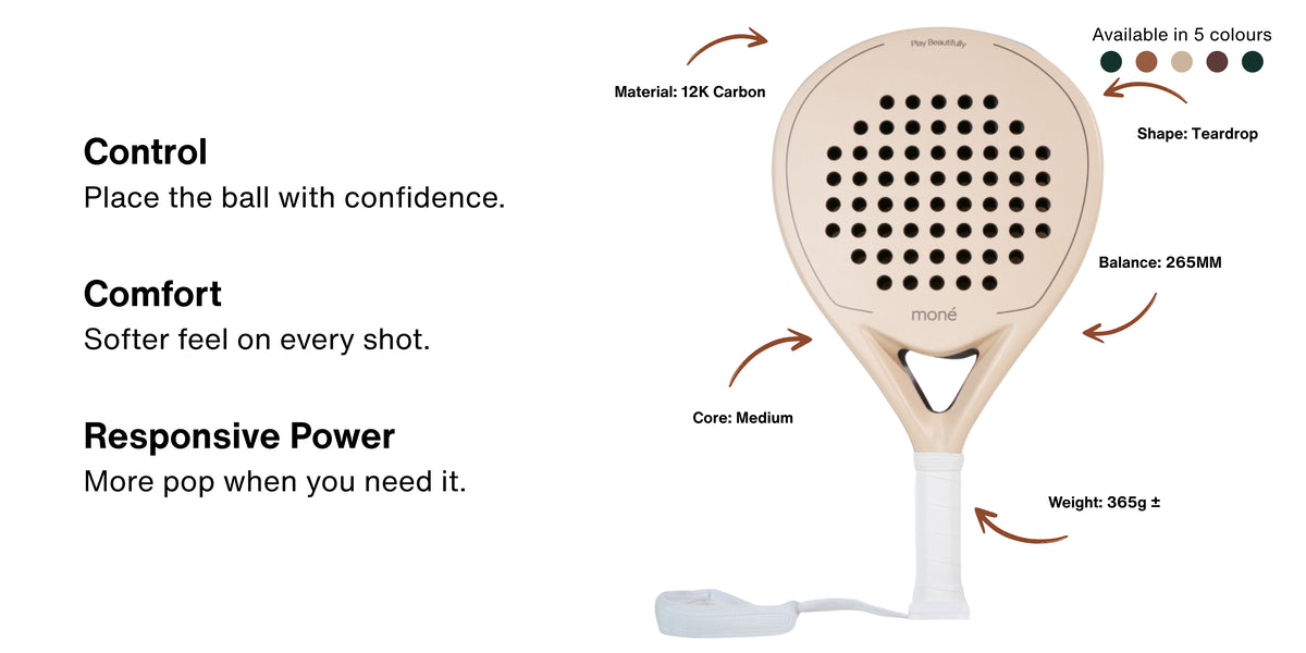 Control: Place the ball with confidence. Comfort: Softer feel on every shot. Responsive Power: More pop when you need it.