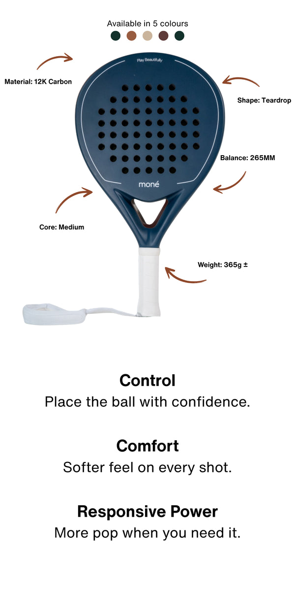 Control: Place the ball with confidence. Comfort: Softer feel on every shot. Responsive Power: More pop when you need it.