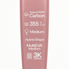 Specs printed on the pink Himalaya Hybrid padel racket: 100% carbon, 355 g, medium balance, MultiEVA core, 3K carbon