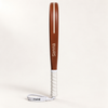 Terracotta Sienna Hybrid padel racket in side profile, with Sienna printed in cream along the frame and a white grip